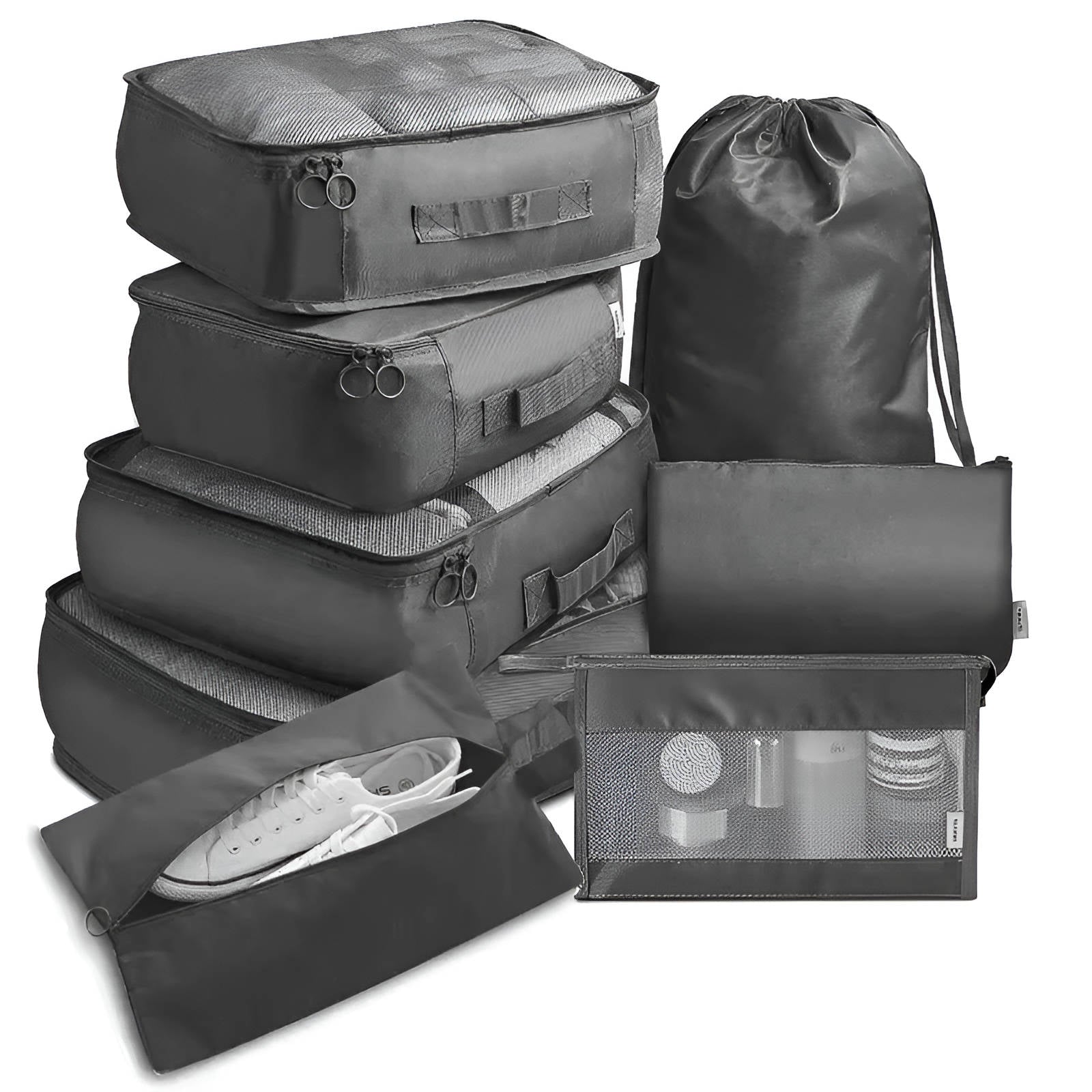 Packing Cubes Set with Mesh Panels and Compression Design, 7-Piece Travel Organizer All Vera Mart