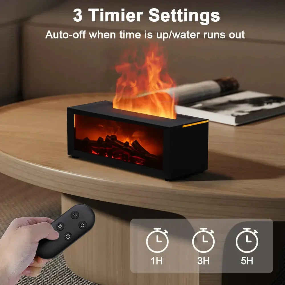 Air Purifier and Humidifier with Flame Effect, Aromatherapy Diffuser, Quiet 1.3L Tank All Vera Mart