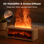 Air Purifier and Humidifier with Flame Effect, Aromatherapy Diffuser, Quiet 1.3L Tank All Vera Mart