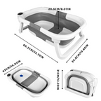 Newborn Bath Tub with Color Changing Temperature Alert and Non-Slip Footpads, Foldable Design All Vera Mart