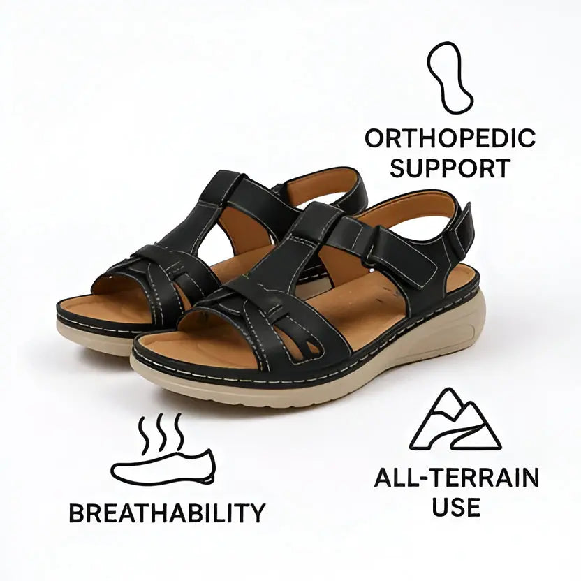 Women's Comfortable Sandals with Contoured Footbed and Adjustable Straps, Cushioned Midsole All Vera Mart