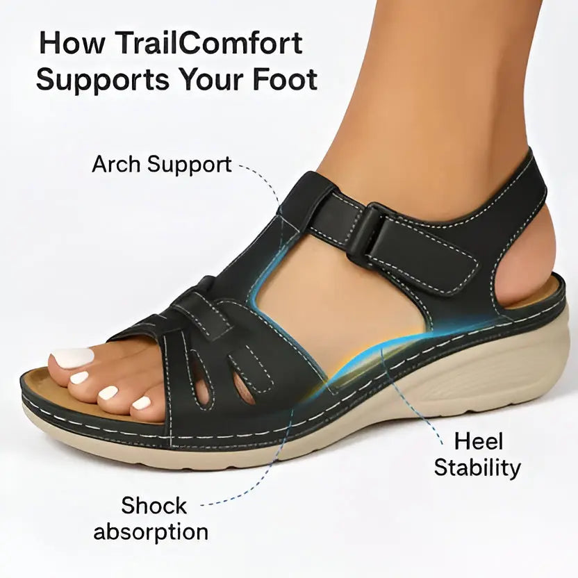Women's Comfortable Sandals with Contoured Footbed and Adjustable Straps, Cushioned Midsole All Vera Mart