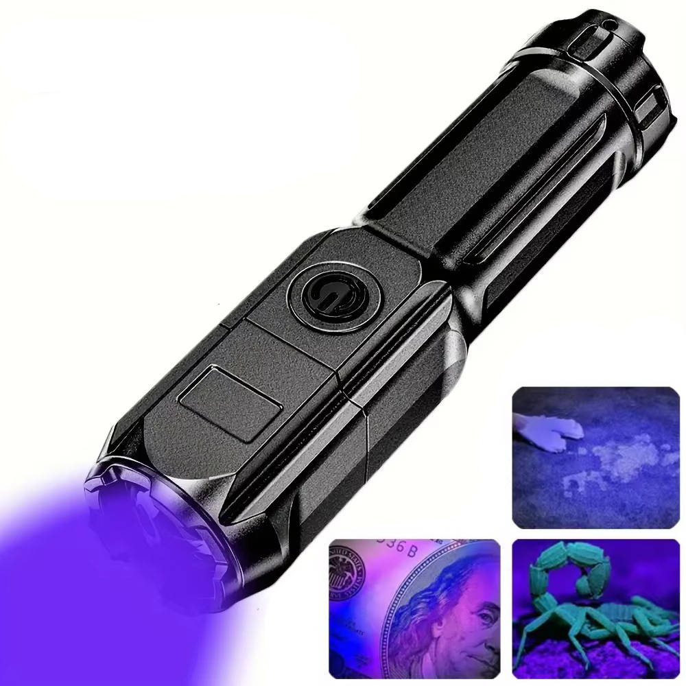 UV Pet Urine Detector Flashlight with Adjustable Zoom and Water Resistant Design All Vera Mart