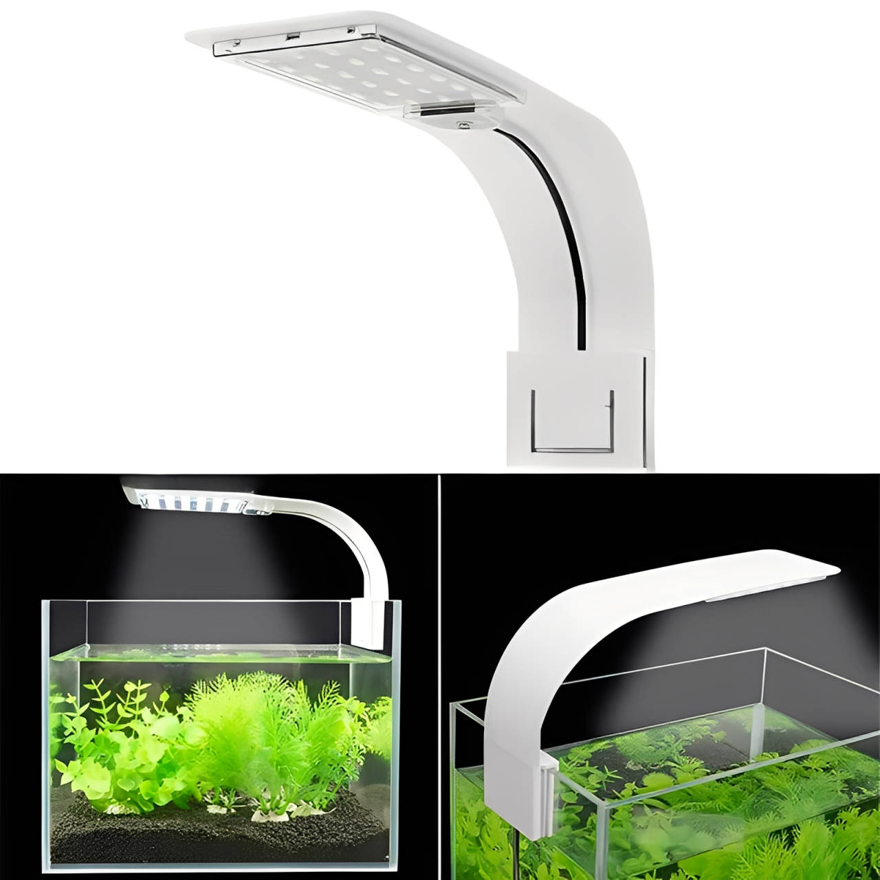 LED Aquarium Light with Clip Mount and Natural Spectrum for Plant Growth All Vera Mart