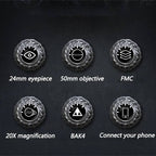 20X Magnification Binoculars with BAK4 Prism and Phone Adapter, IPX4 Waterproof All Vera Mart