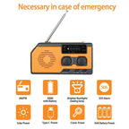 Multiband Emergency Radio with Solar Hand Crank and 5000mAh Battery Bank All Vera Mart