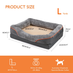 Dog Bed with Orthopedic Foam and Raised Cushioned Walls, Machine Washable All Vera Mart