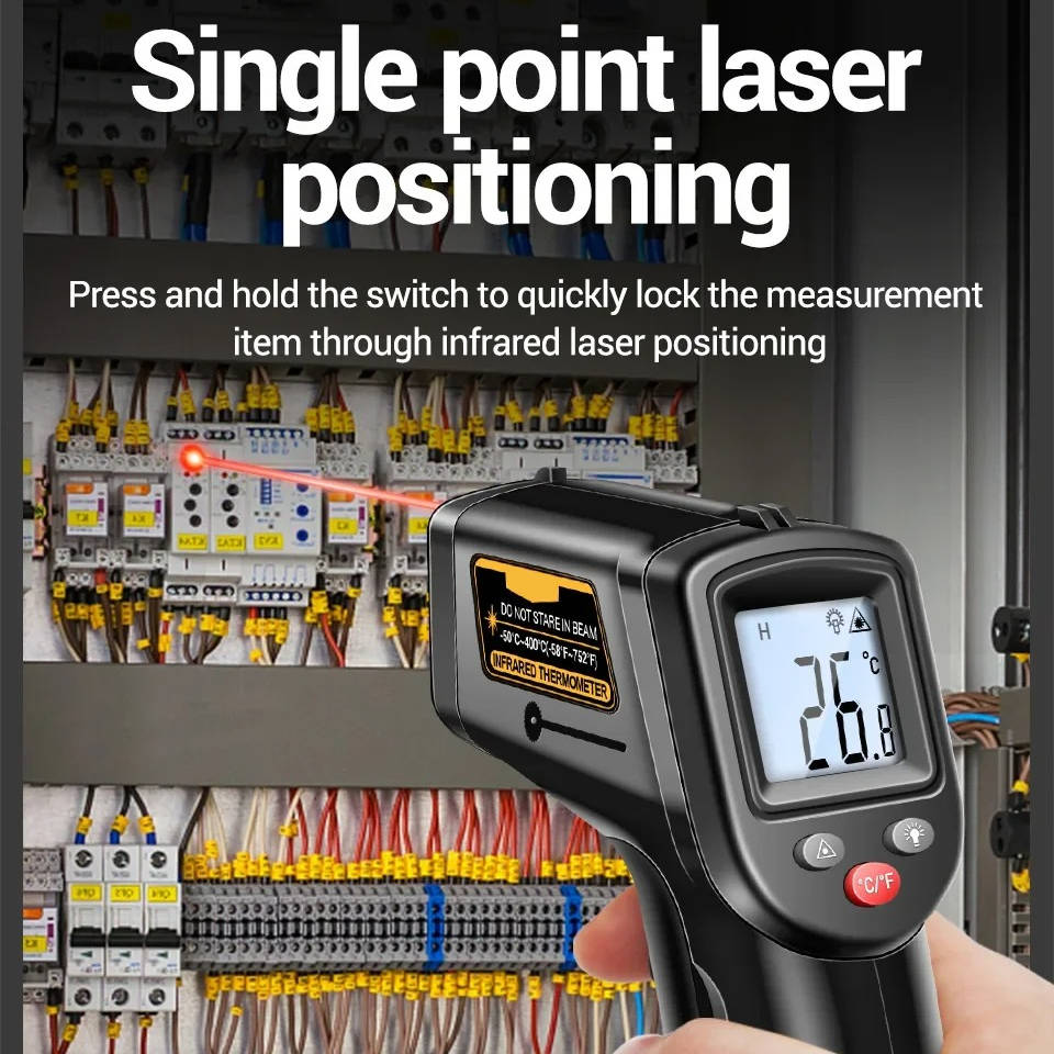 Infrared Thermometer with Laser Targeting and Backlit Display All Vera Mart