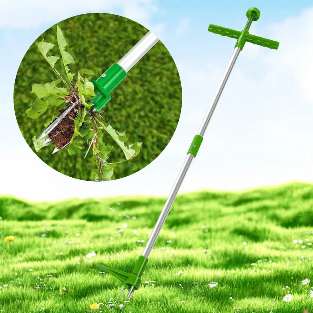 Stand Up Weed Puller with Three Claw Root Extraction and Foot Pedal All Vera Mart