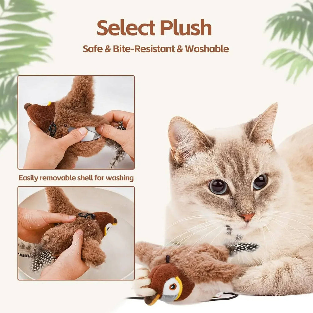 Interactive Bird Toy with Motion Sensor and Chirping Sounds for Cats All Vera Mart