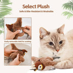 Interactive Bird Toy with Motion Sensor and Chirping Sounds for Cats All Vera Mart