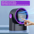 Rechargeable Bladeless Desk Fan with 100 Speed Settings and 360 Rotation, 5 Wind Modes All Vera Mart