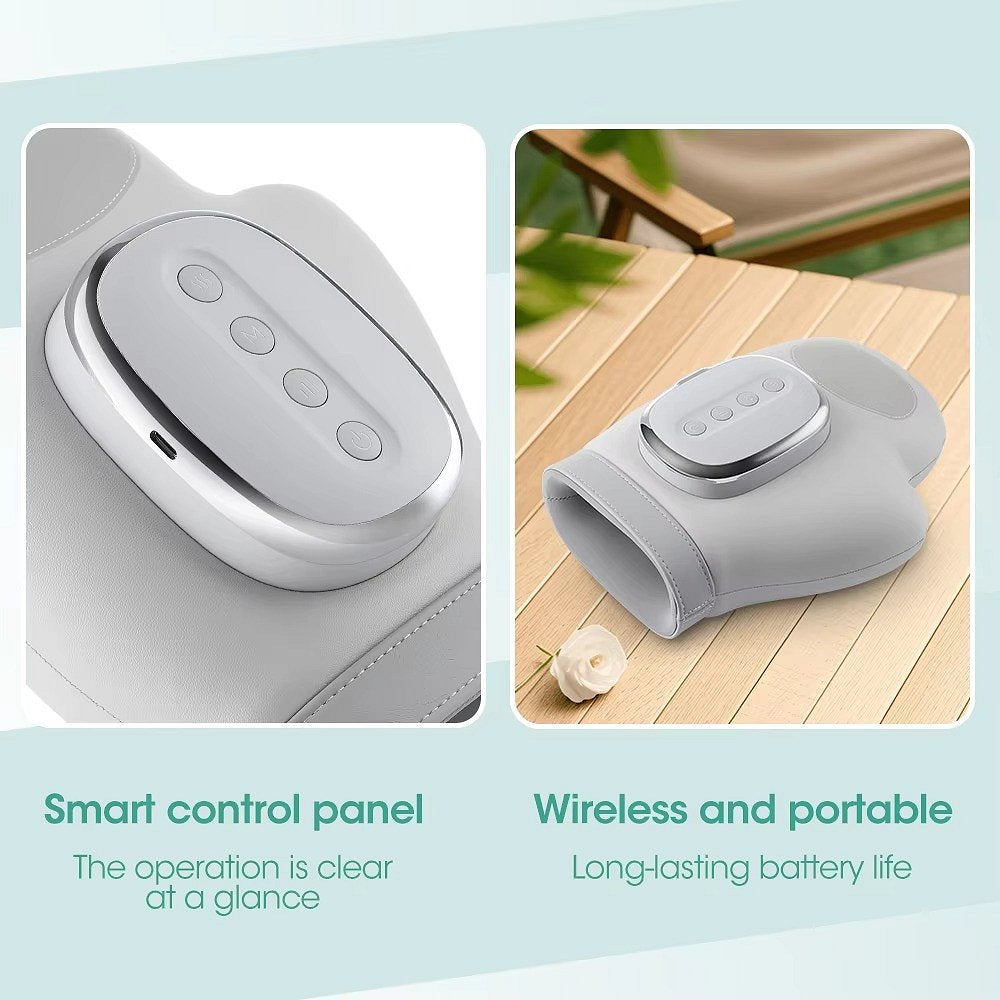 Hand Compression Massager Glove with Heat and Touch Controls All Vera Mart