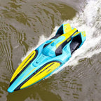 Remote Control Boat with Dual Motors and LED Lights, 35 km/h Speed All Vera Mart