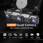 Dash Cam with Four-Camera Surround and Night Vision, WiFi App Control All Vera Mart