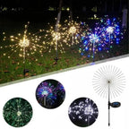 Solar Firework Lights with 60 LEDs and Bendable Copper Wires for Gardens All Vera Mart