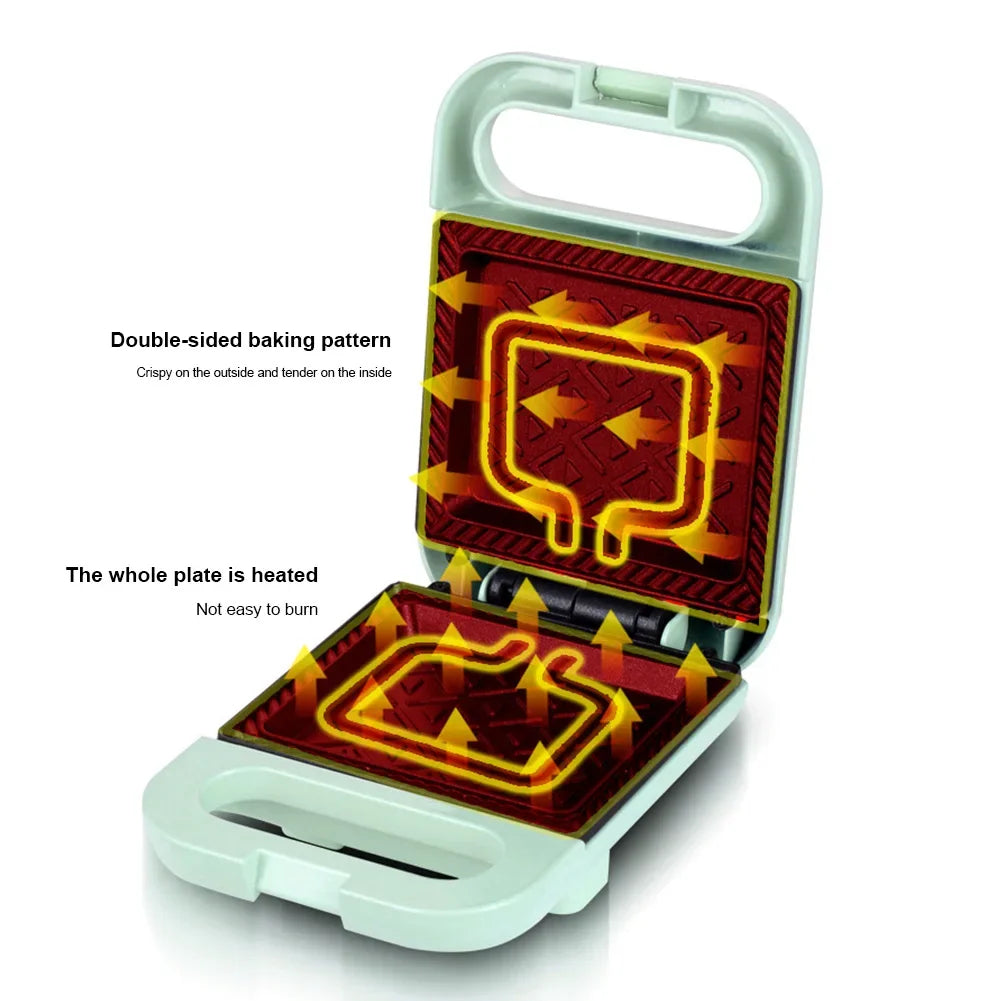Dual-Plate Sandwich Press with Nonstick Coating and Locking Handle All Vera Mart