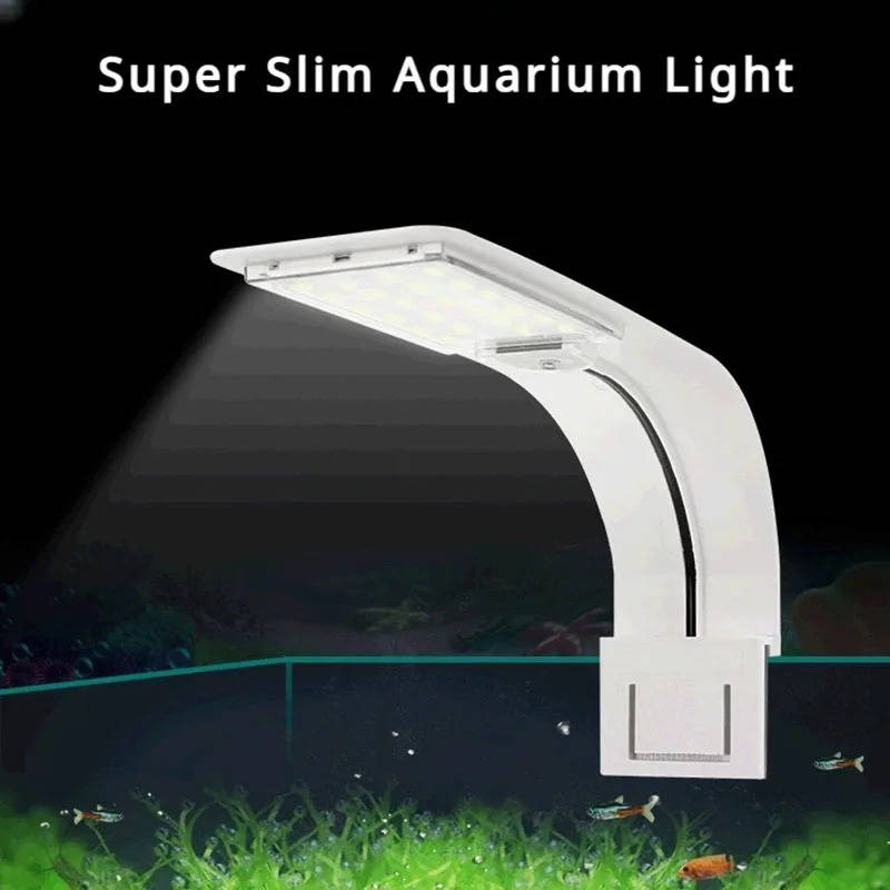 LED Aquarium Light with Clip Mount and Natural Spectrum for Plant Growth All Vera Mart