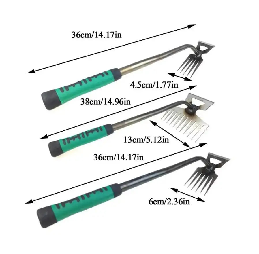 Manganese Steel Weed Puller with Multiple Tines and Ergonomic Handle All Vera Mart