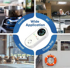 Plug In Carbon Monoxide and Natural Gas Detector with Temperature and Humidity Display All Vera Mart