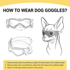 Pet Eye Protection Goggles with Wraparound Lens and Adjustable Straps for Small Dogs All Vera Mart