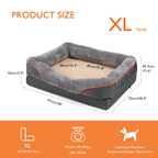 Dog Bed with Orthopedic Foam and Raised Cushioned Walls, Machine Washable All Vera Mart