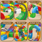 Magnetic Train Set with Flexible Track Sections and Rechargeable Motor All Vera Mart