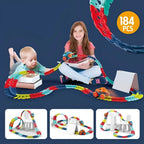 Kids Race Track with LED Glow and Flexible Bendable Sections, Rechargeable Car All Vera Mart