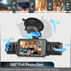 Dash Cam with Four-Camera Surround and Night Vision, WiFi App Control All Vera Mart