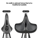 Bike Saddle with Memory Foam Cushioning and Dual Spring Absorption, Reflective Strips All Vera Mart