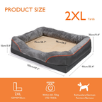 Dog Bed with Orthopedic Foam and Raised Cushioned Walls, Machine Washable All Vera Mart