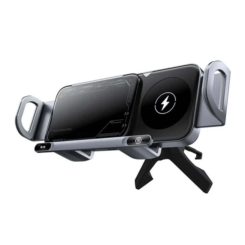 Car Mount Wireless Charger with Motorized Arm and Dual Coil, Air Vent All Vera Mart