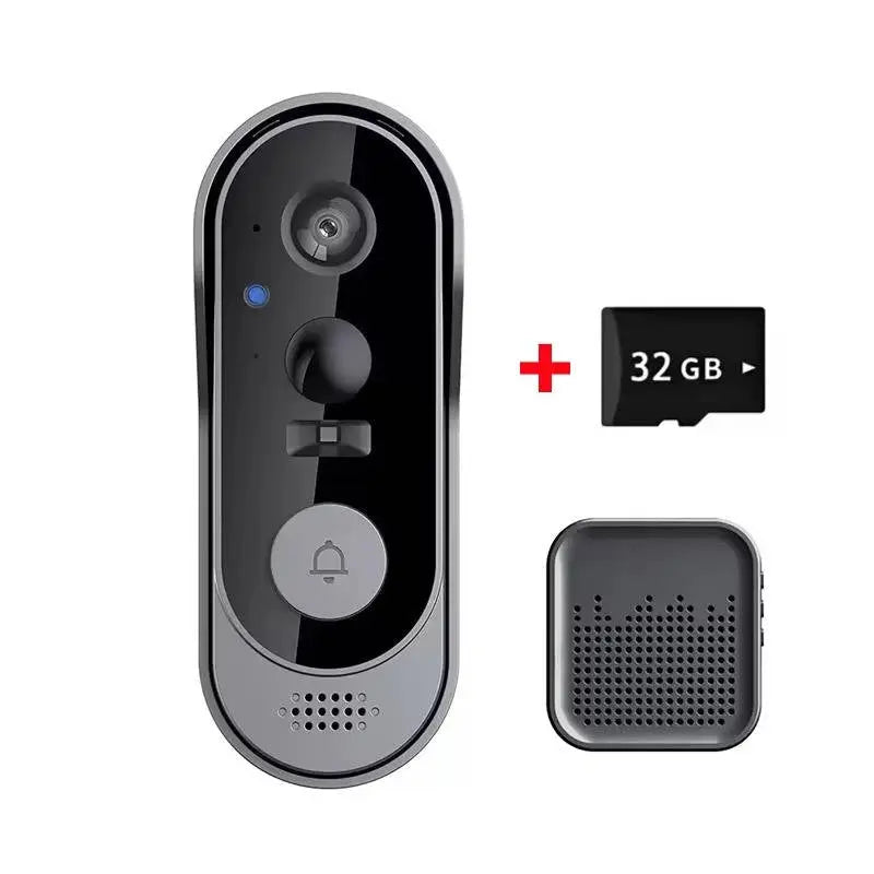 Doorbell Camera with HD Wide-Angle Lens and Two-Way Audio, Rechargeable Battery All Vera Mart