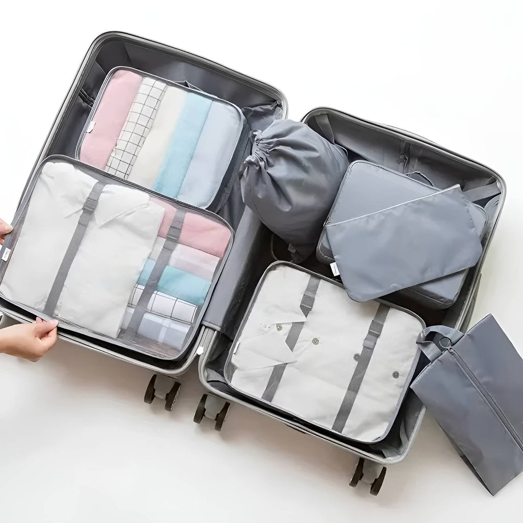 Packing Cubes Set with Mesh Panels and Compression Design, 7-Piece Travel Organizer All Vera Mart