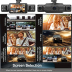 Dash Cam with Four-Camera Surround and Night Vision, WiFi App Control All Vera Mart