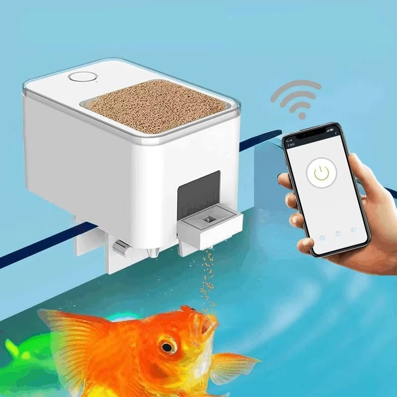 Smart Fish Feeder with App Control and Voice Commands, WiFi Enabled All Vera Mart