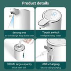 Infrared Motion Sensor Soap Dispenser with USB Rechargeable Battery and IPX5 Splash Protection All Vera Mart