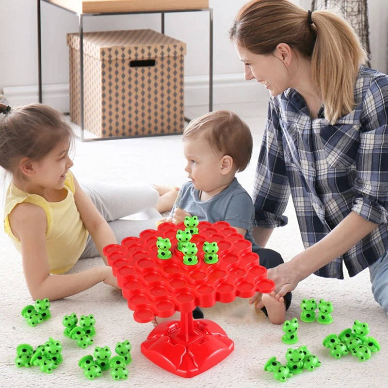 Balancing Frog Game with Number Cube and 50 Colorful Frogs All Vera Mart