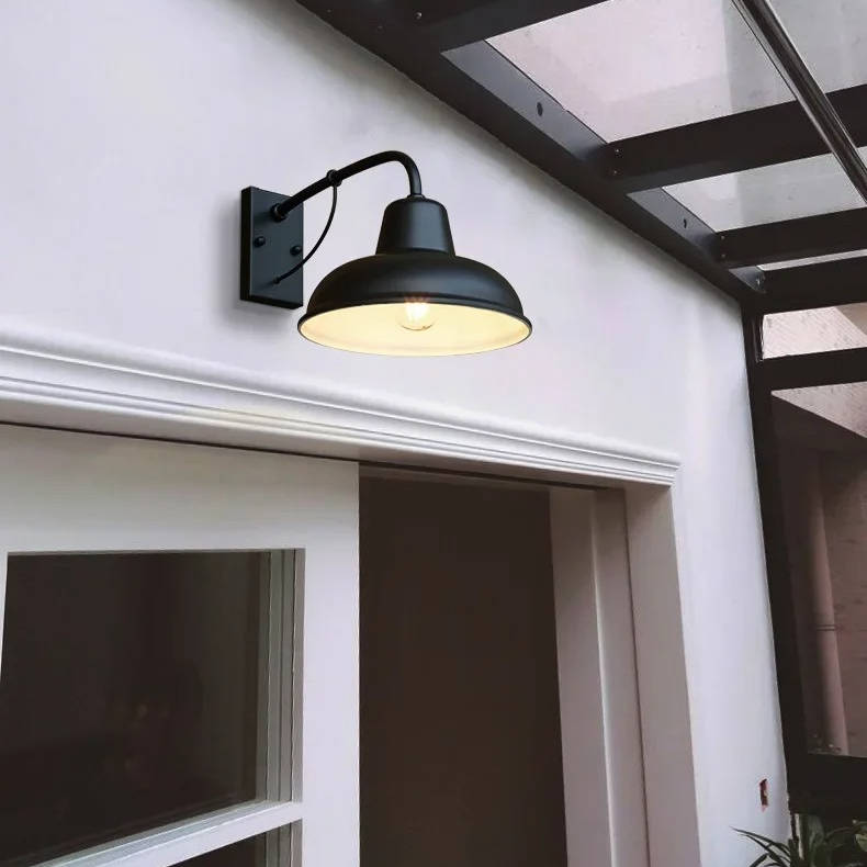 Wall Mount Barn Light with Waterproof Sealed Design and E26/E27 Bulb Compatibility All Vera Mart