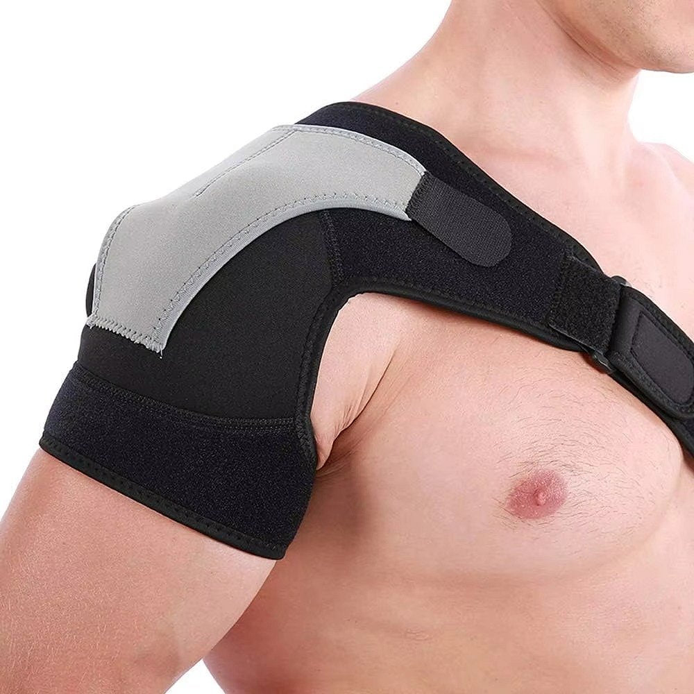 Adjustable Shoulder Compression Brace with Dual Straps and Ice Pack Pocket All Vera Mart
