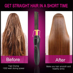 Titanium Alloy Hot Comb with Ceramic Heat and Adjustable Temperature, 60 Second Heat Up All Vera Mart