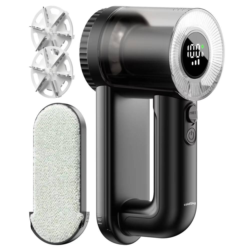 Rechargeable Fabric Shaver with Six Stainless Steel Blades and LED Display All Vera Mart