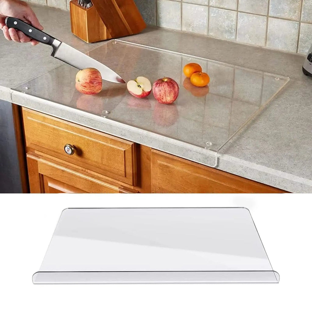 Acrylic Cutting Board with Non Slip Edges and Counter Lip, 18 x 14 Inch All Vera Mart