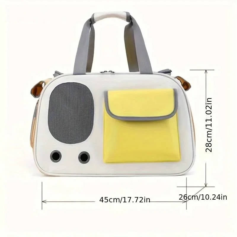 Pet Carrier with Dual Top and Side Openings and Mesh Ventilation, Foldable All Vera Mart