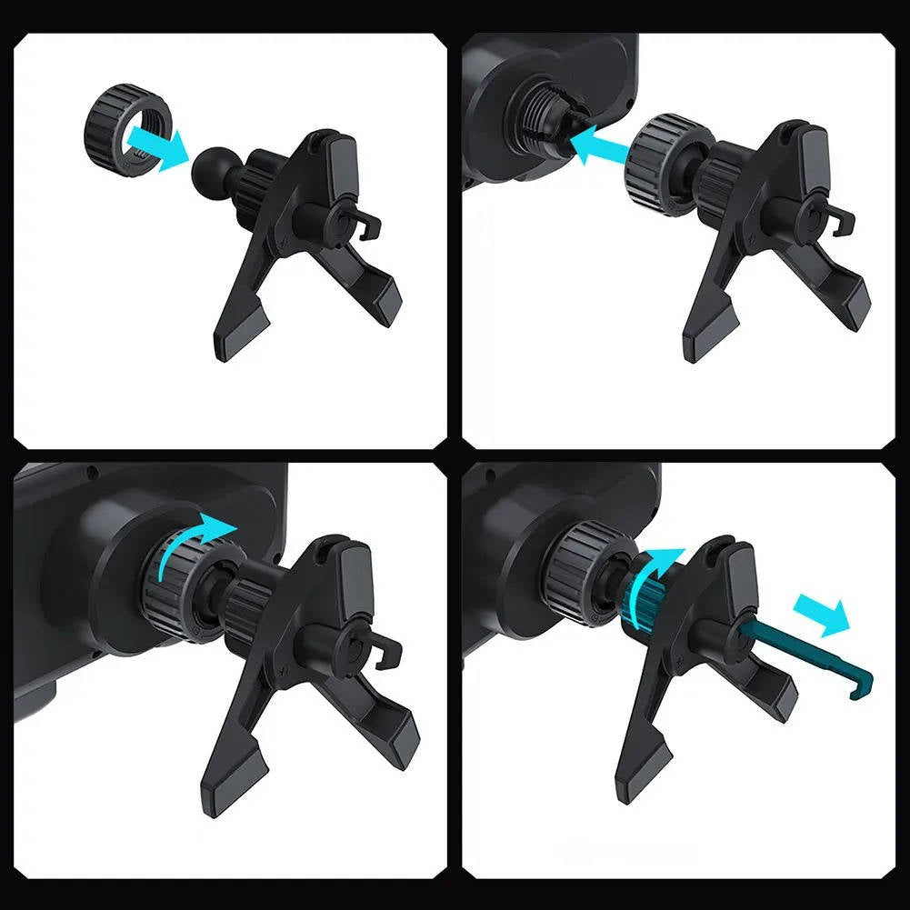 Car Mount Wireless Charger with Motorized Arm and Dual Coil, Air Vent All Vera Mart