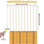 String LED Curtain Lights with Remote Control and 8 Display Modes All Vera Mart