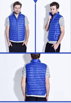 Packable Down Vest with Stand Up Collar and Water Resistant Shell All Vera Mart