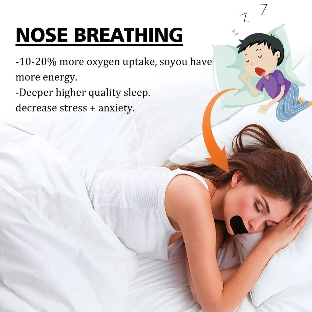 Mouth Tape with Bamboo Charcoal Fiber and Microporous Design for Nasal Breathing All Vera Mart