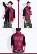 Packable Down Vest with Stand Up Collar and Water Resistant Shell All Vera Mart