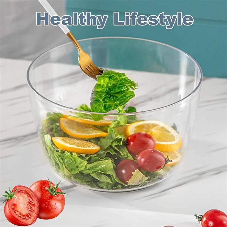 Salad Spinner 3L with One Hand Press and Instant Stop Brake, Removable Colander Basket All Vera Mart